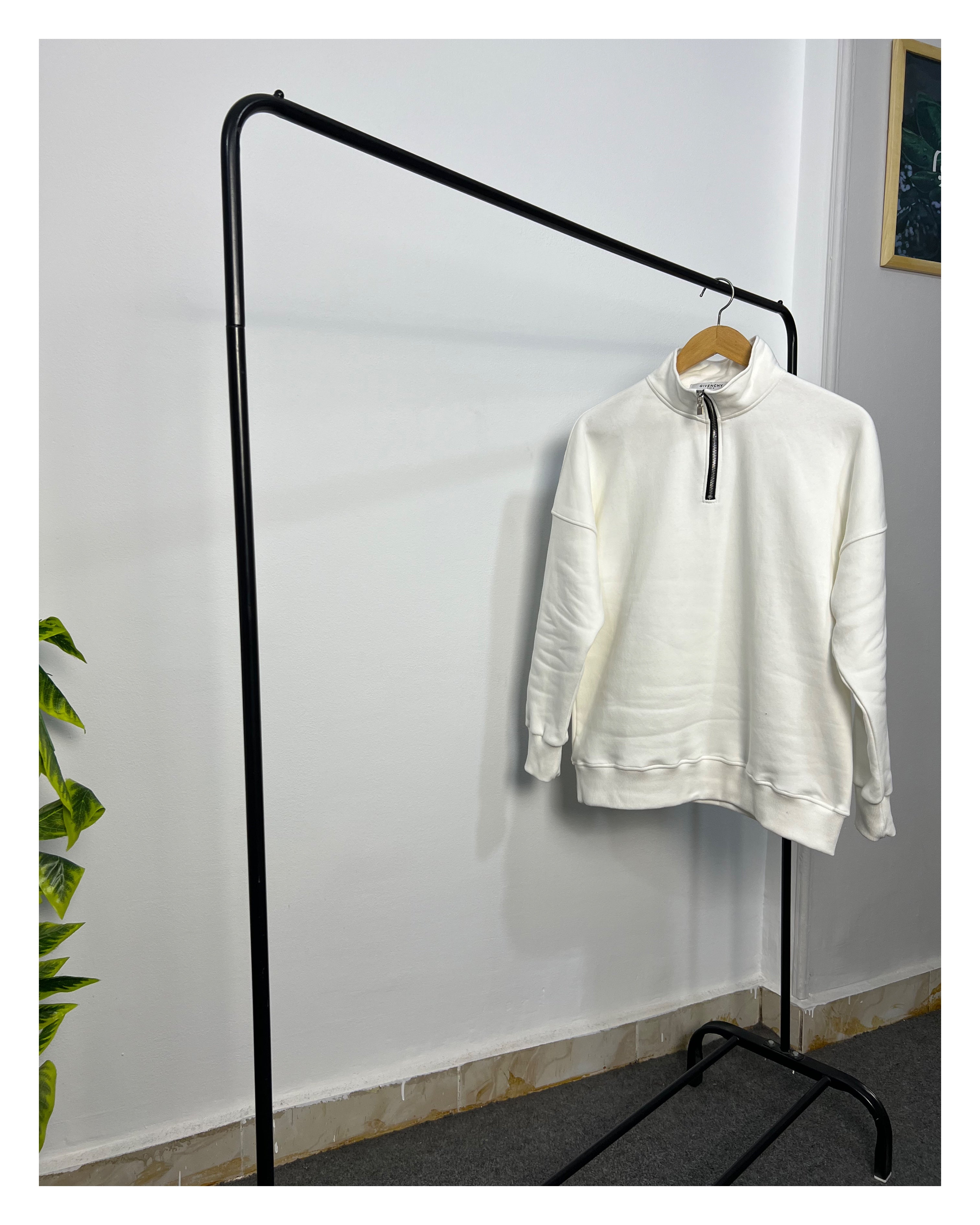Stripped 1/4 Zip Sweatshirt