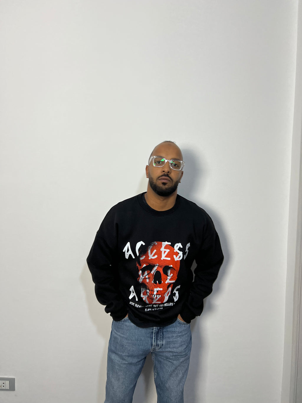 Black Round Oversize Hoodie