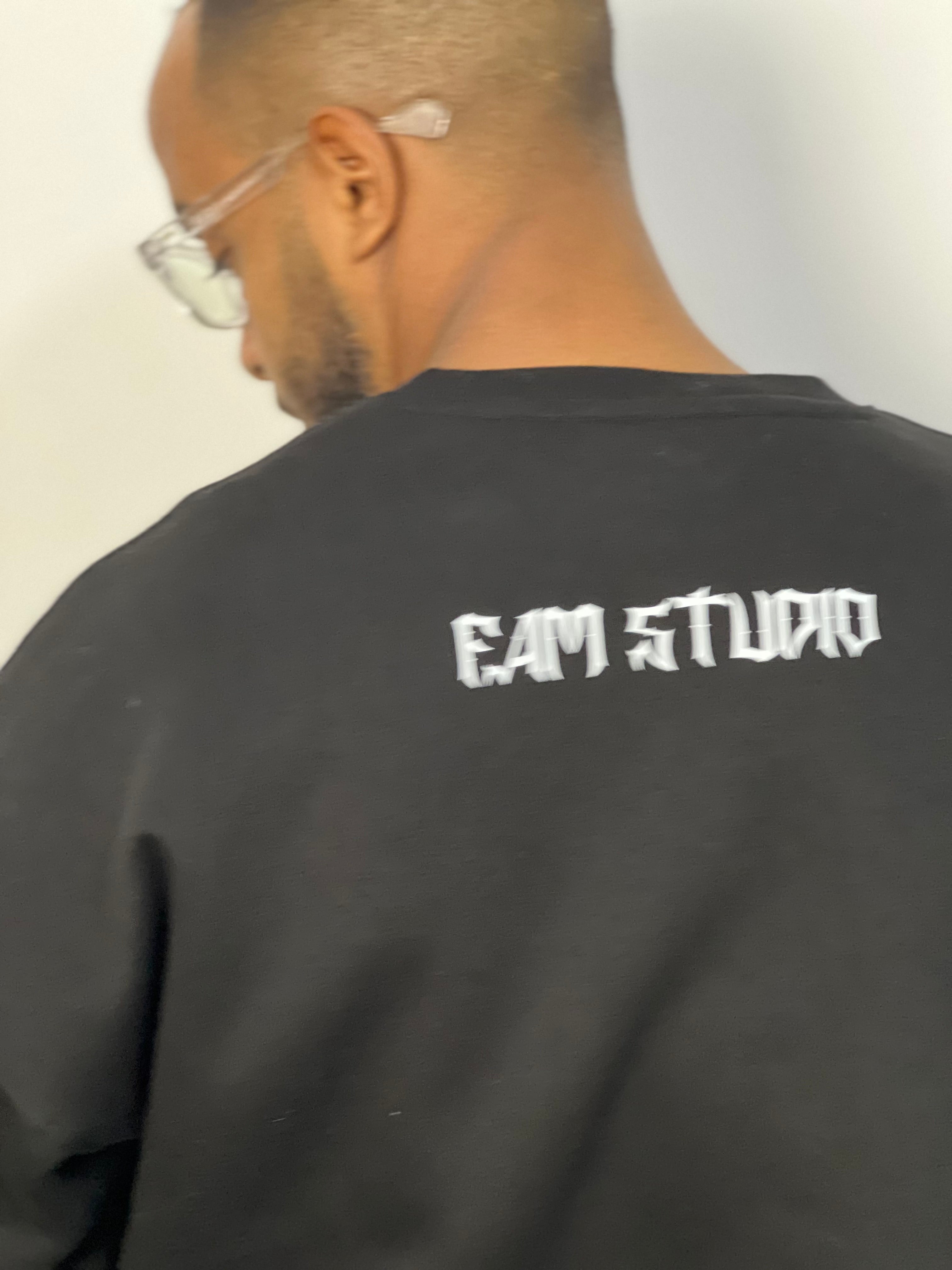 Black Round Oversize Hoodie