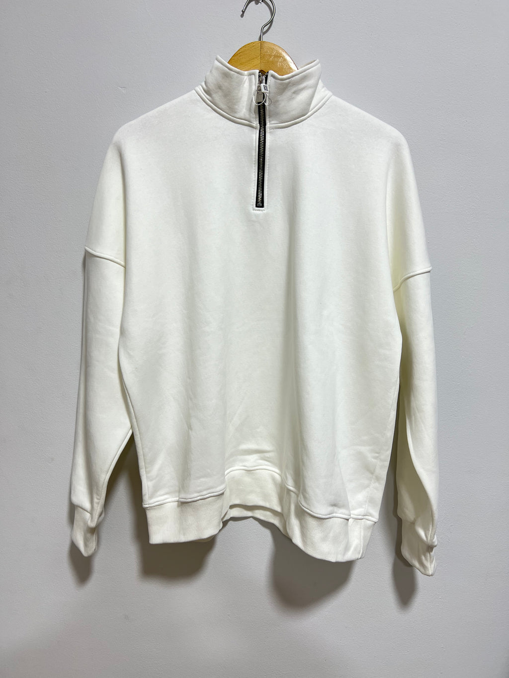 Stripped 1/4 Zip Sweatshirt