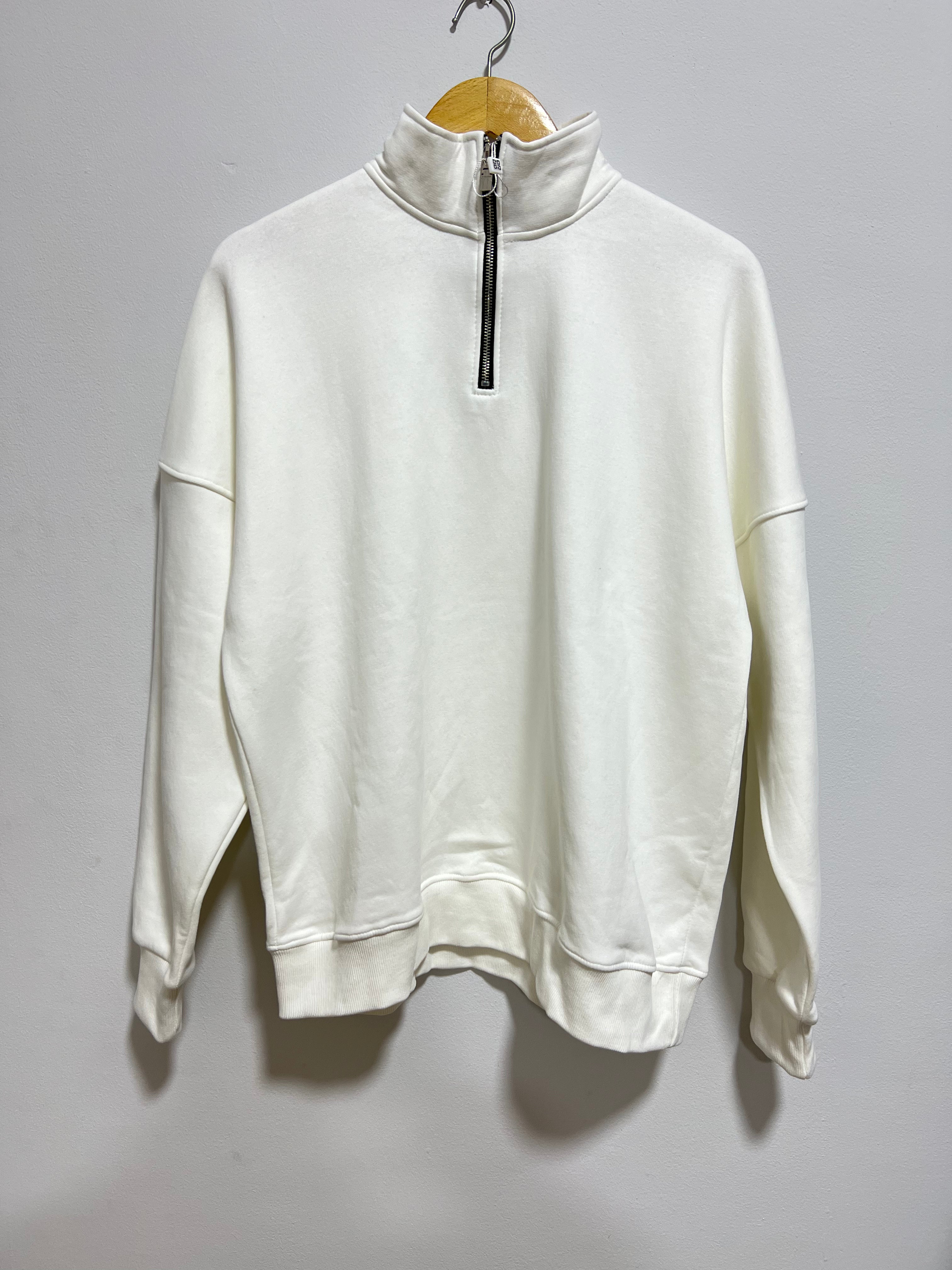 Stripped 1/4 Zip Sweatshirt