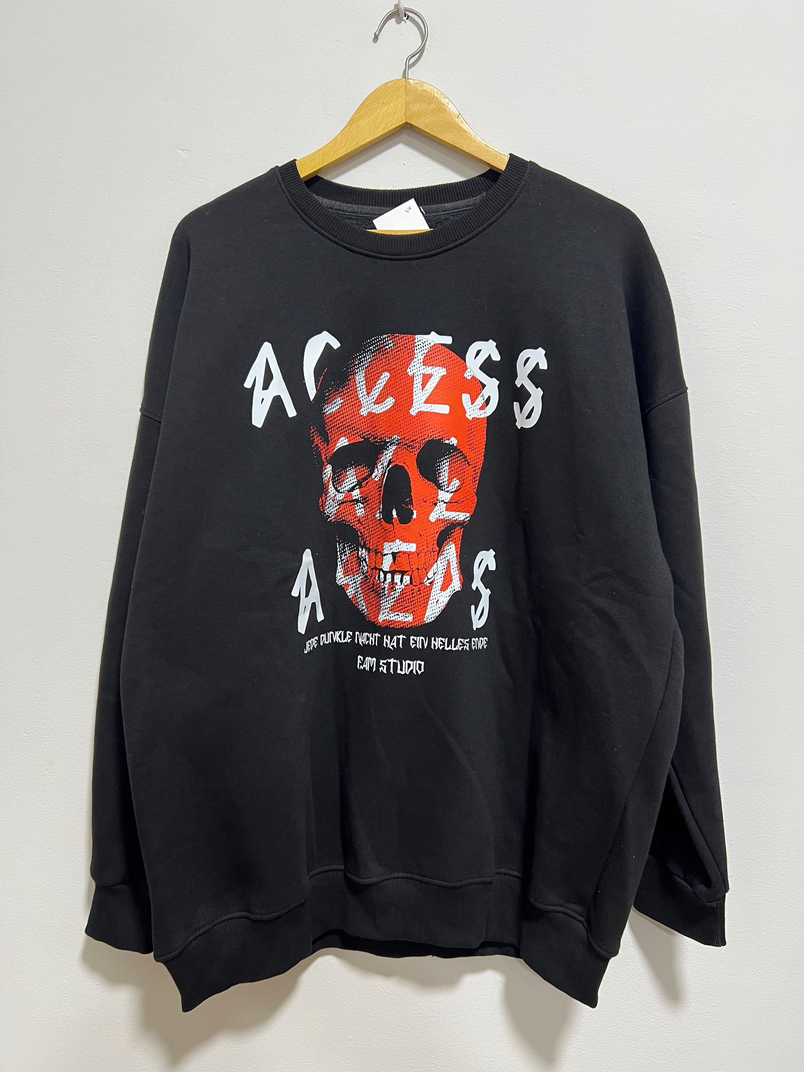 Black Round Oversize Hoodie